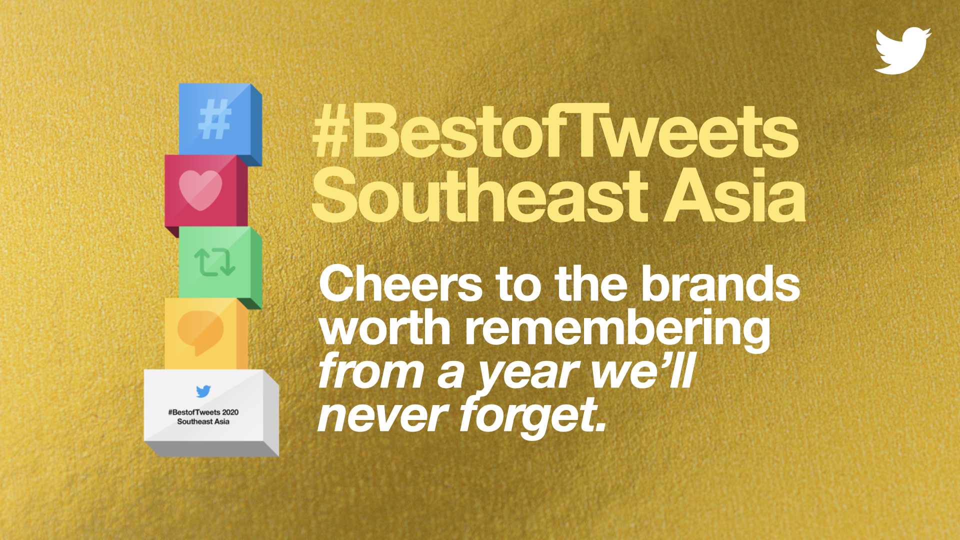 Best of Tweets 2020. Cheers to the brands worth remembering from a year we'll never forget.