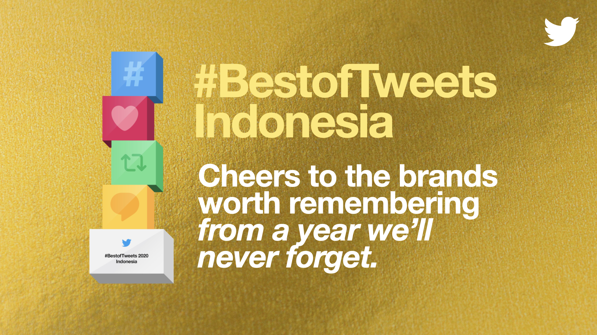 Best of Tweets 2020. Cheers to the brands worth remembering from a year we'll never forget.