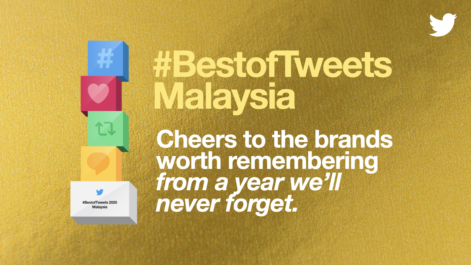 Best of Tweets 2020. Cheers to the brands worth remembering from a year we'll never forget.