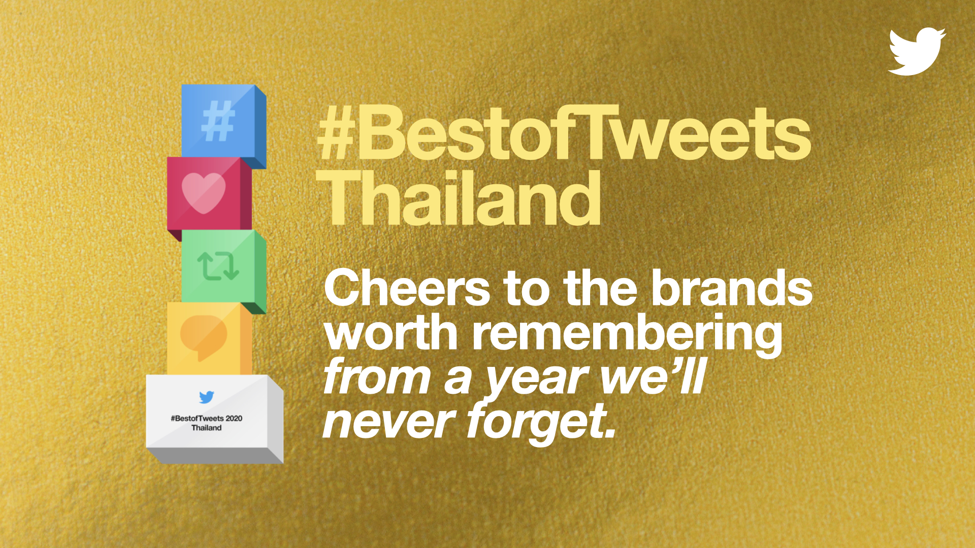 Best of Tweets 2020. Cheers to the brands worth remembering from a year we'll never forget.