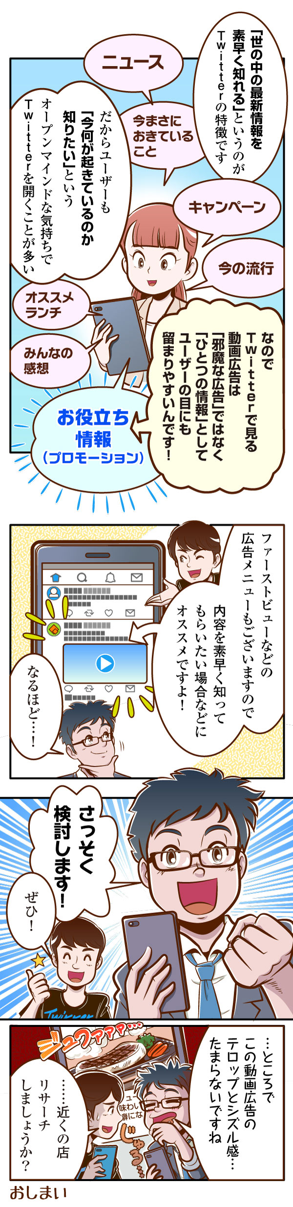 Twitter マーケティング マンガ記事 調査でわかった、Twitter動画広告の効果を最大化する方法