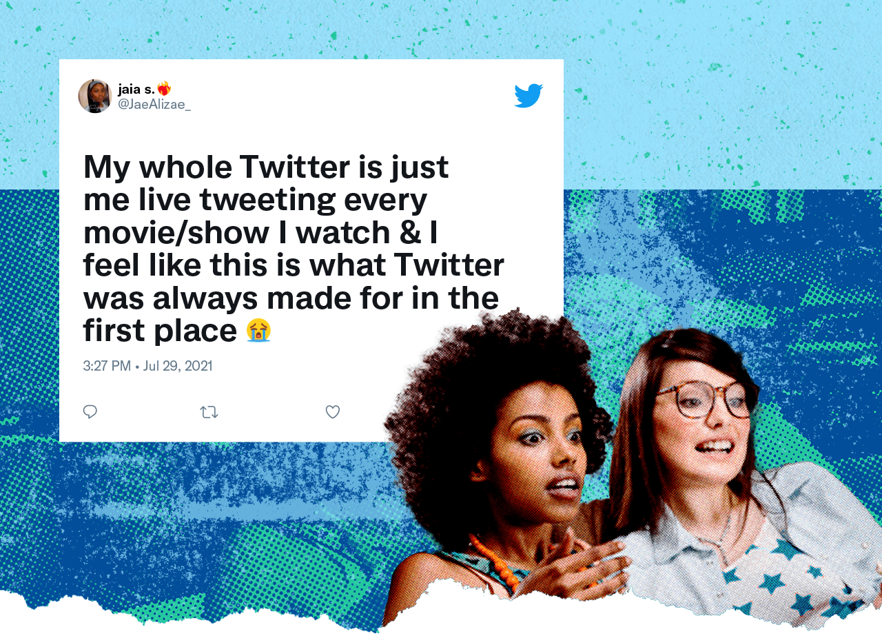 @JaeAlizae_ "My whole twitter is just me live tweeting every movie/show I watch & I feel like this what Twitter was always made for in the first place."