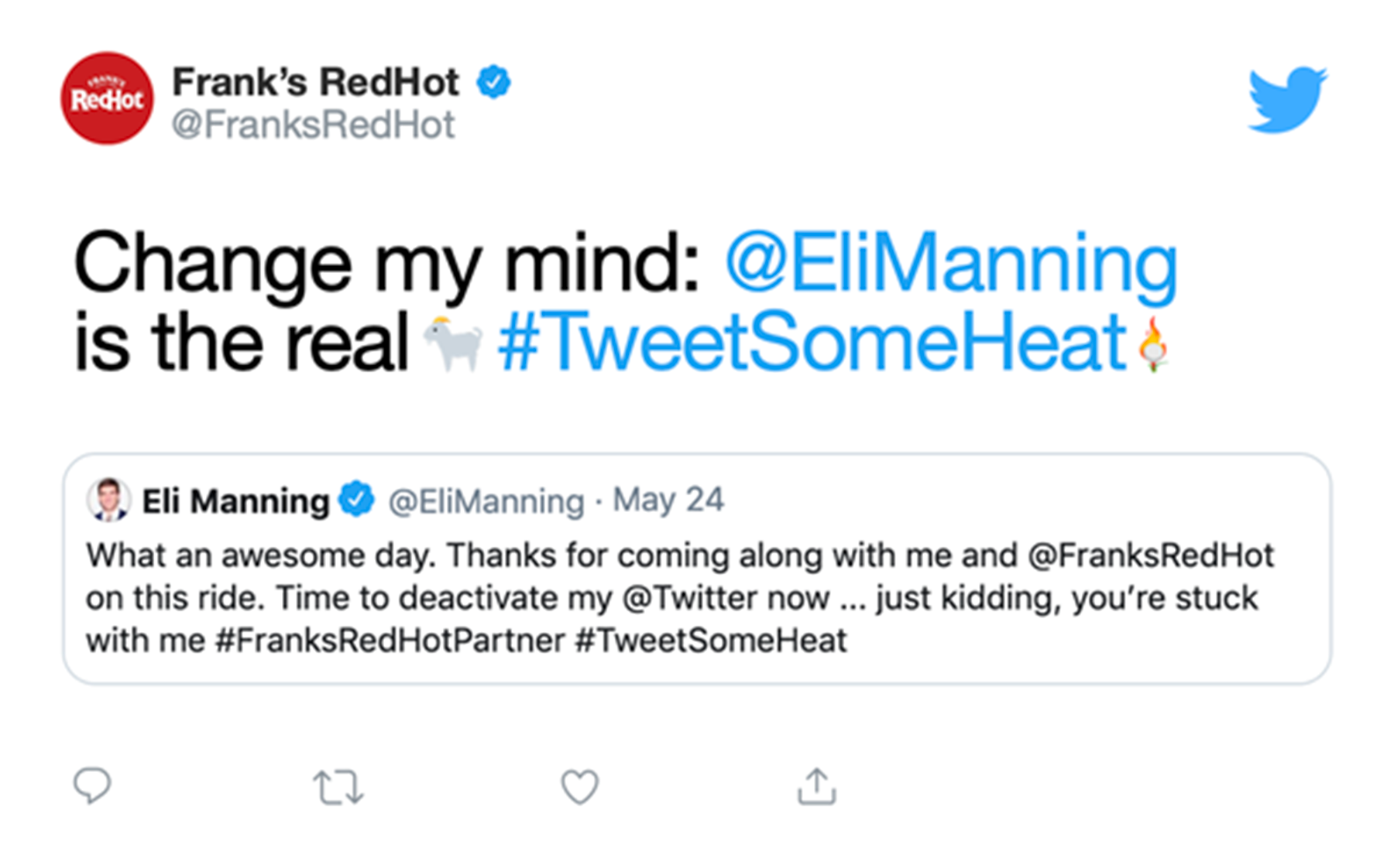 Frank's RedHot Tweet